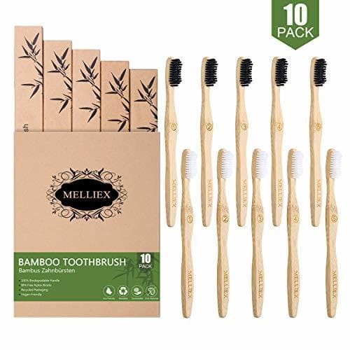 Belleza 10PCS Cepillo de Dientes de Bambu