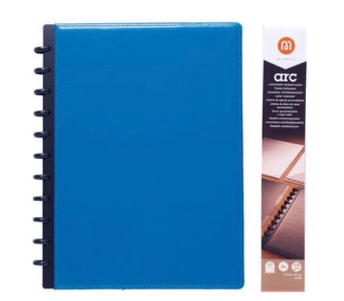 Product M by Staples Caderno Arc Capa Pele Azul A4