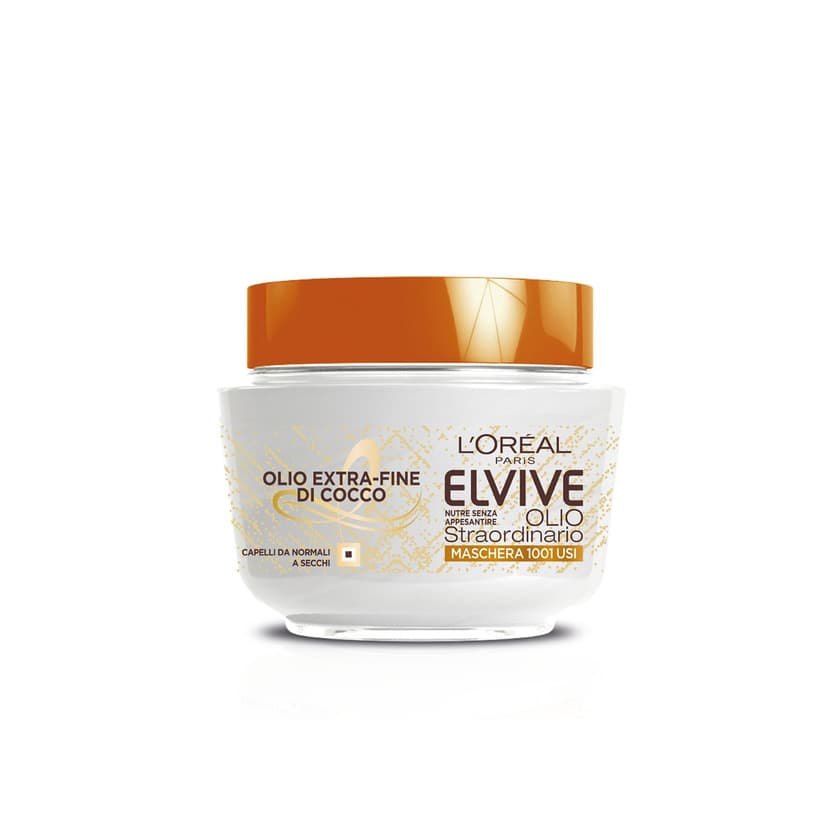 Belleza L 'Oréal Paris Máscara Nutriente Elvive Aceite excepcional aceite Fine de coco