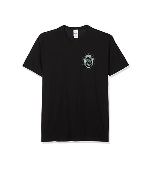 Fashion HARRY POTTER House Slytherin Camiseta, Negro