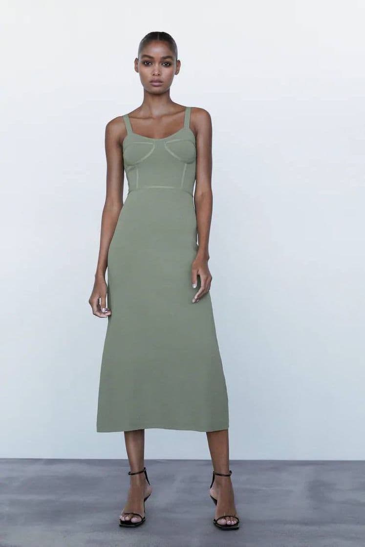 Moda Vestido Malha Zara