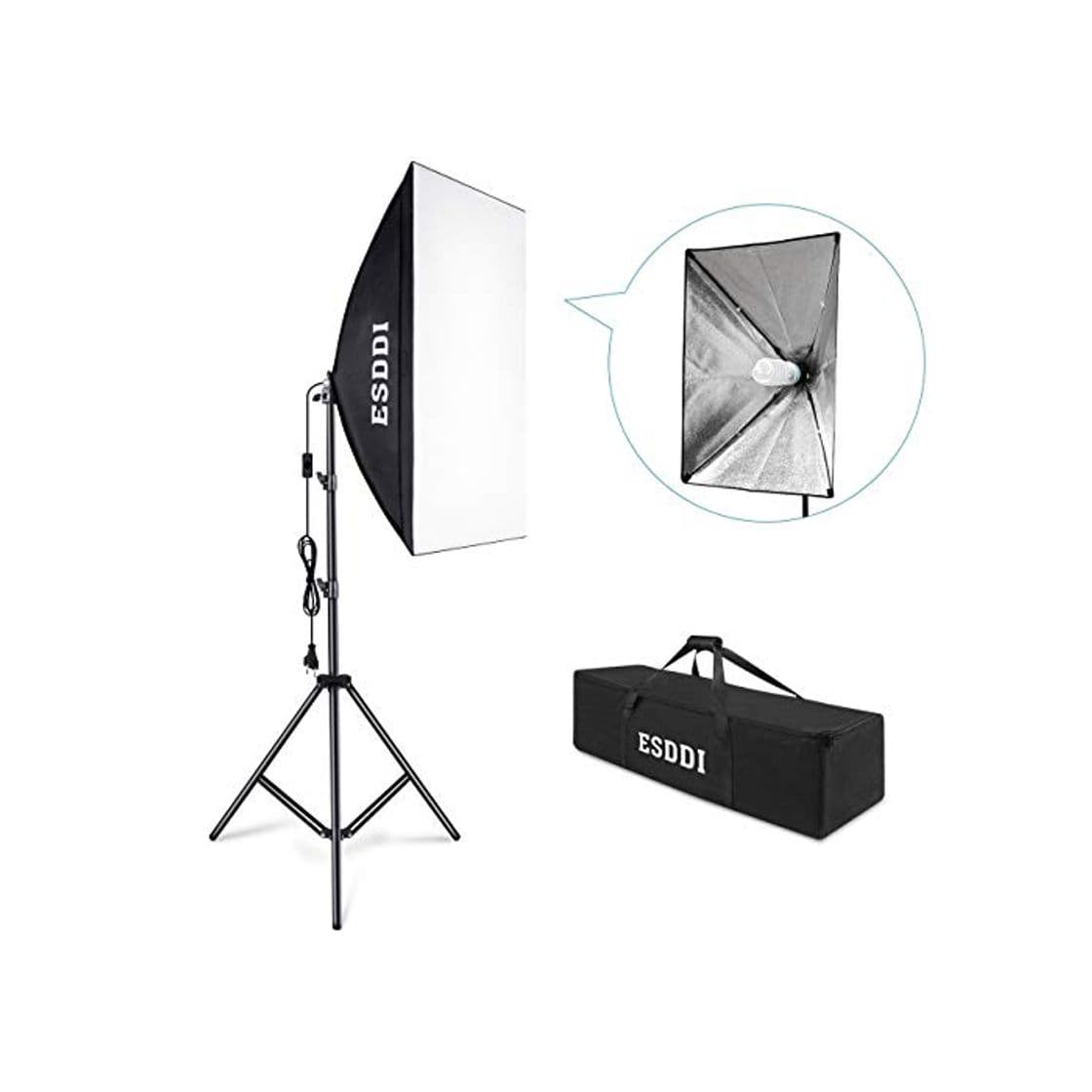 Electronic ESDDI Fotografia Softbox 50x70cm Continuo Kit lluminazione Boom Softbox Set Attrezzatura Fotografica