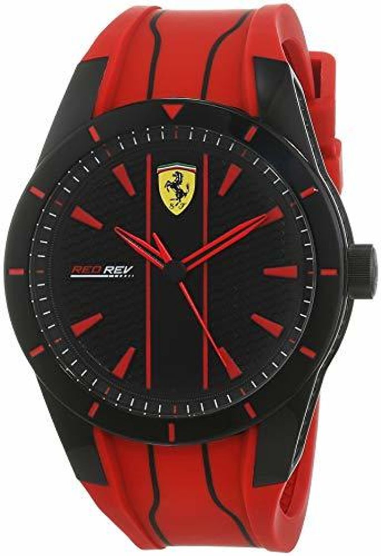 Product Scuderia Ferrari Reloj Analógico para Hombre de Cuarzo con Correa en Silicona