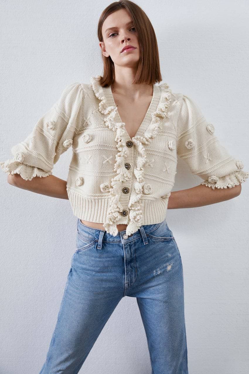 Producto Ruffled Floral Cardigan