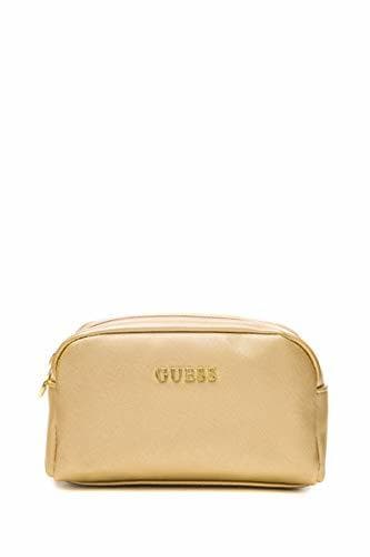 Moda Guess Ariane Cosmetic Bag Women's 17.5Cm Gold