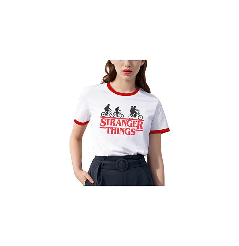 Moda Shirt Ringer Tee Stranger Things Camiseta Mejores Amigas Best Friend Impresión T-Shirt