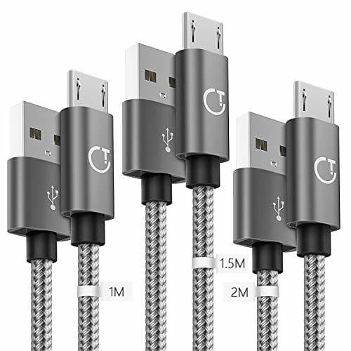 Electrónica Gritin Cable Micro USB 3 Pack-1M/1.5M/2M