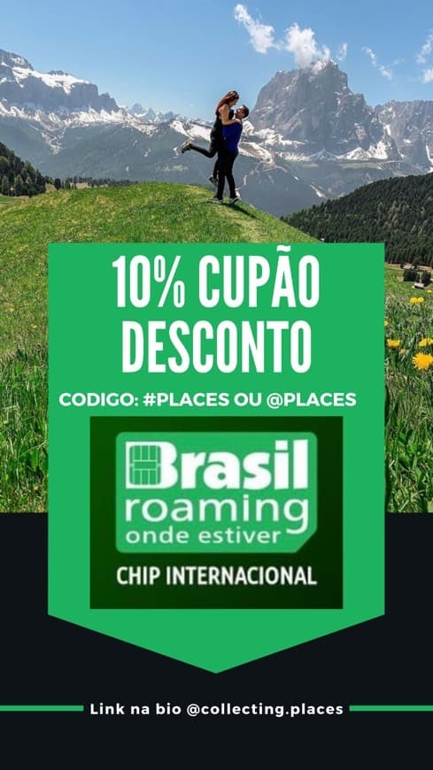 Moda Chip internacional 10% DESCONTO-Brasil Roaming