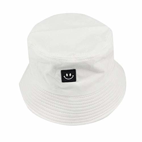 Electrónica Negro Negro Cara Sonriente del Sombrero del Cubo Unisex Bob Caps Hip