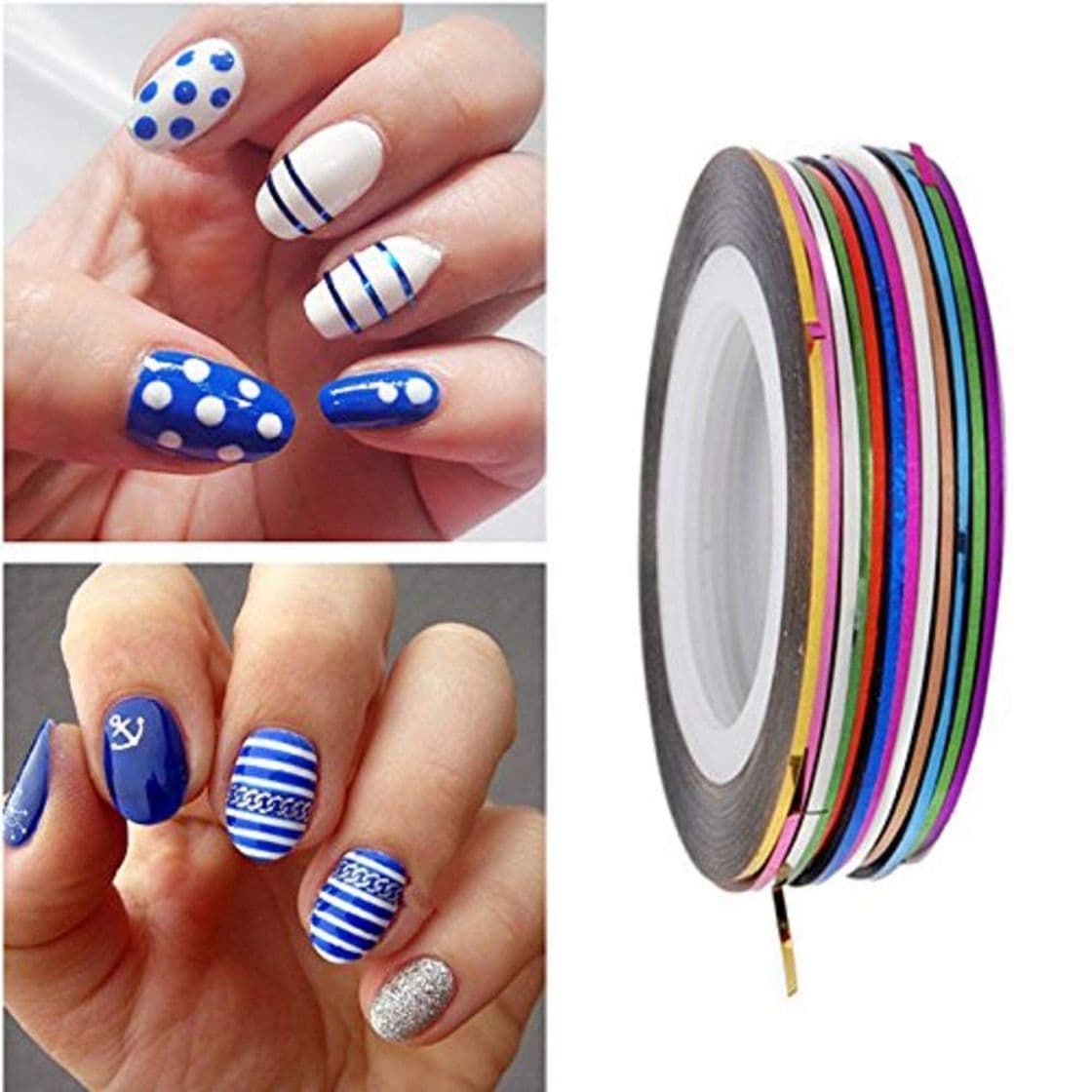 Belleza Hosaire 30pcs 30 Mixed Colors Rollos Striping Línea de Cinta Nail Art