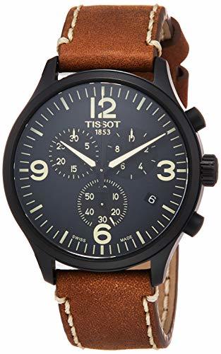 Moda Tissot Reloj Cronógrafo para Hombre de Cuarzo con Correa en Cuero T1166173605700