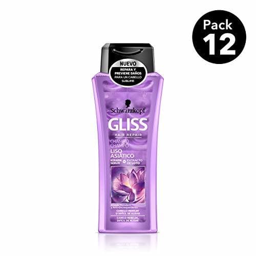 Belleza Gliss Liso Asiático Champú de Schwarzkopf- para Cabello Difícil de Alisar -