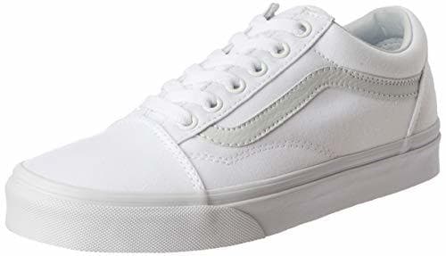 Moda Vans Old Skool, Zapatillas Unisex Adulto, Blanco