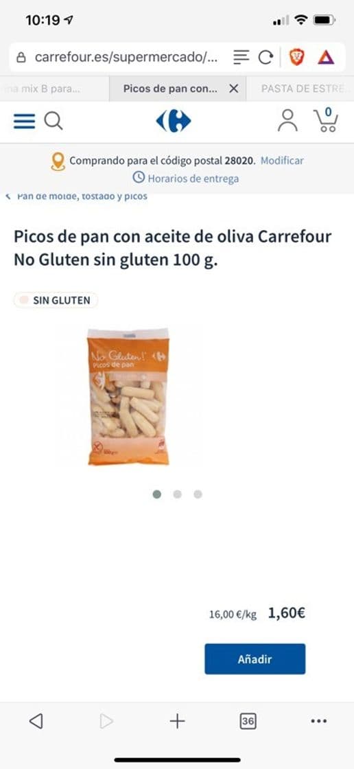 Product Picos con aceite de oliva sin gluten