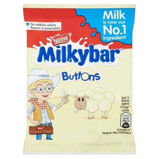 Moda Milkybar White Chocolate Buttons Bag 30g