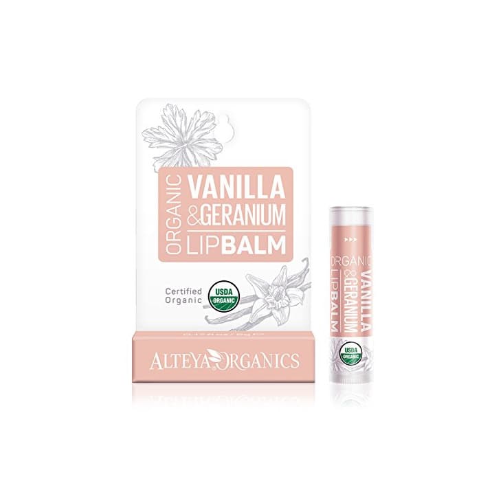 Product Alteya Organic Bálsamo Labial de Vainilla y Geranio 5 gr – USDA