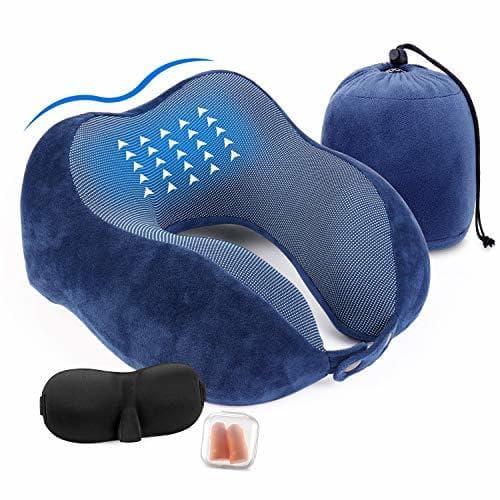 Electronic Aidodo Almohada de Viaje Espuma de Memoria Almohada de Cojín Terapéutica del