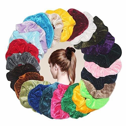 Place 24 Colors Hair Scrunchies