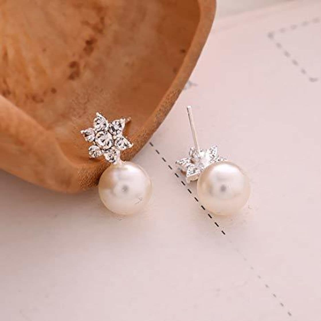 Belleza Bobury 1 Par Aretes de los copos de nieve muchachas de las