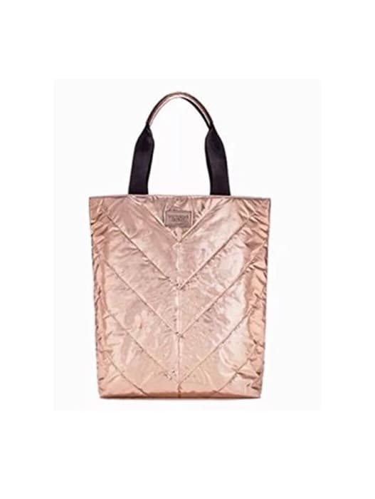 Electrónica Victoria's Secret Beige Canvas Rose Gold Tote Bag SPRING 2017 Limited Edition