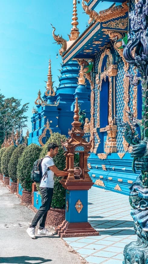 Moda Wat Rong Suea Ten - Templo Azul em Chiang Rai