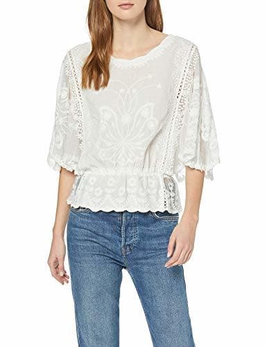 Product New Look Emily Crochet, Blusa para Mujer, Blanco