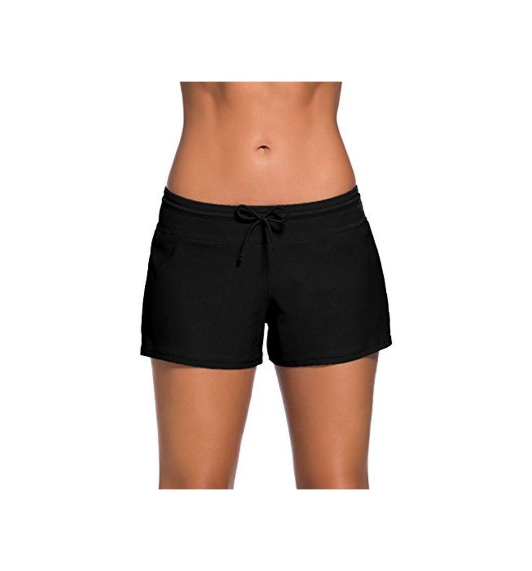 Moda Tmaza Shorts de Baño Mujer Bañador Short Deportes Acuáticos Shorts de Natación