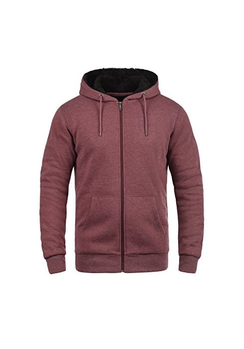 Product !Solid BertiZip Pile Hood Chaqueta Sudadera Jersey con Cremallera Y Forro De