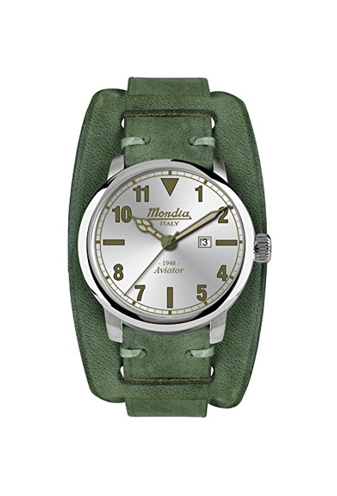 Product Mondia Italy 1946 Aviator Reloj para Hombre Analógico de Cuarzo japonés con