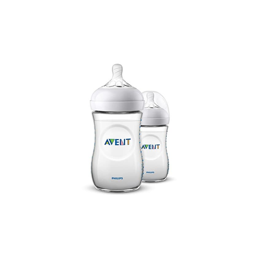 Product Philips Avent Biberón Natural SCF033/27 - Pack de dos biberones de 260