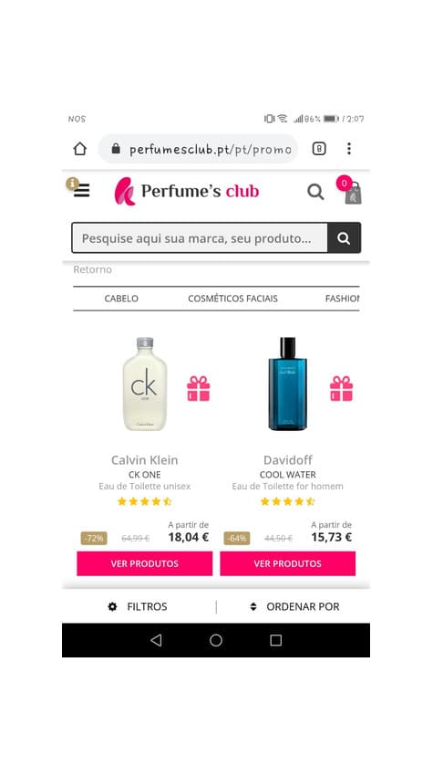 Producto Perfumes Club