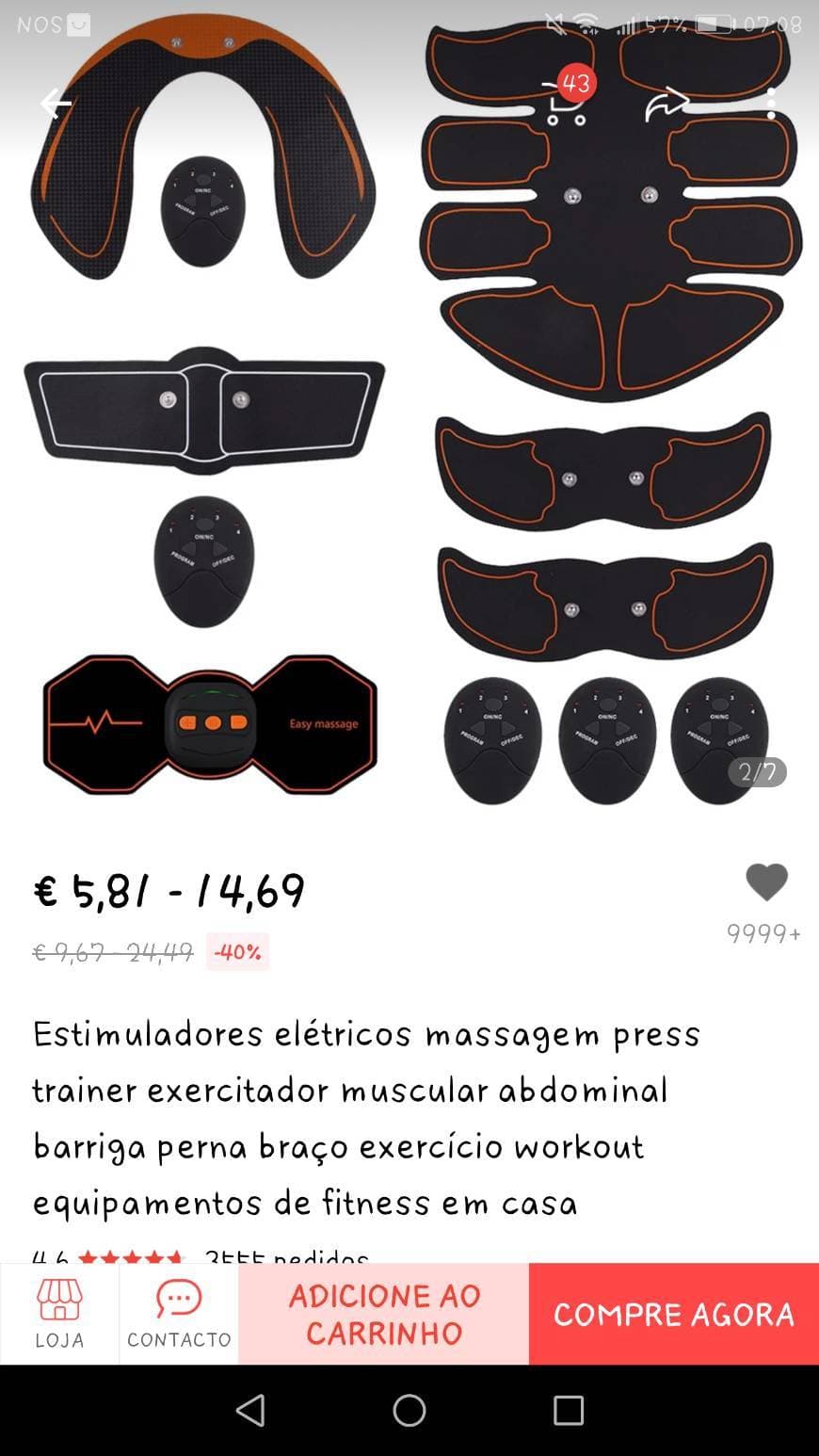 Moda Estimuladores elétricos abdominais 