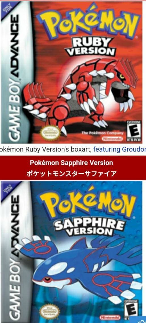 Videogames Pokémon Ruby\Sapphire