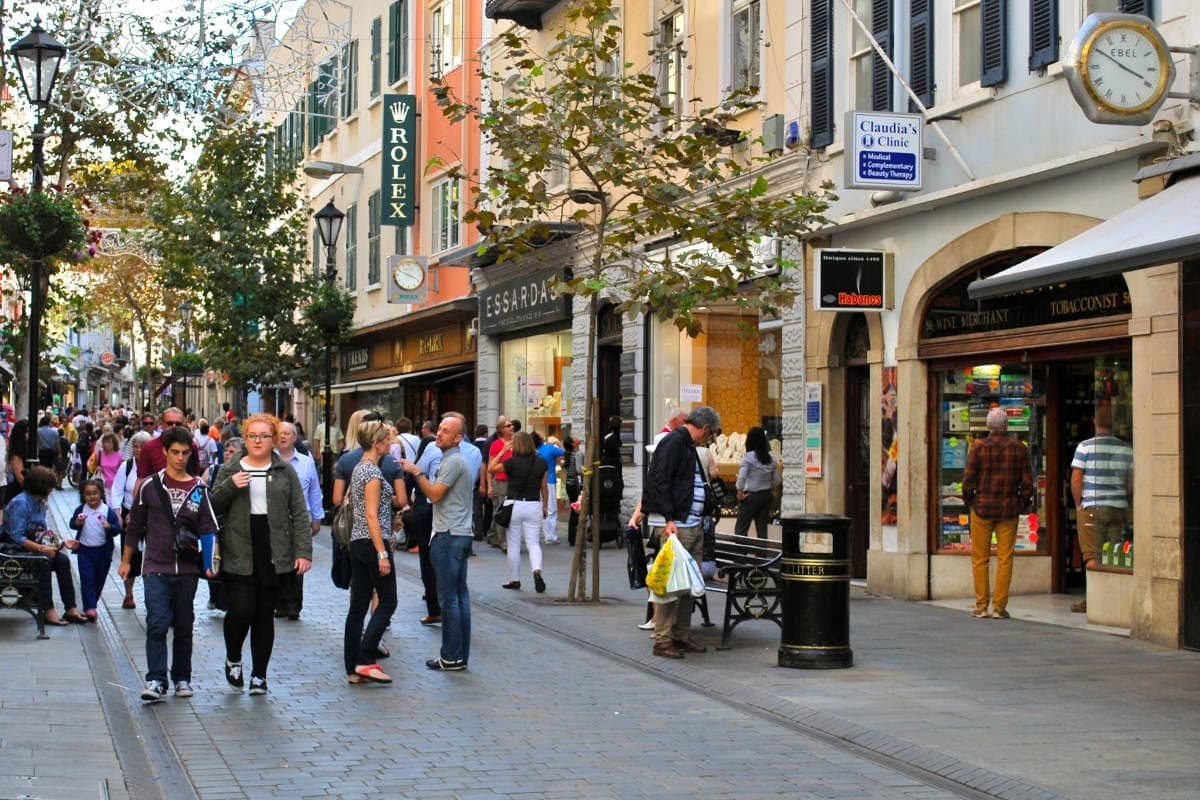 Fashion Main street of Gibraltar