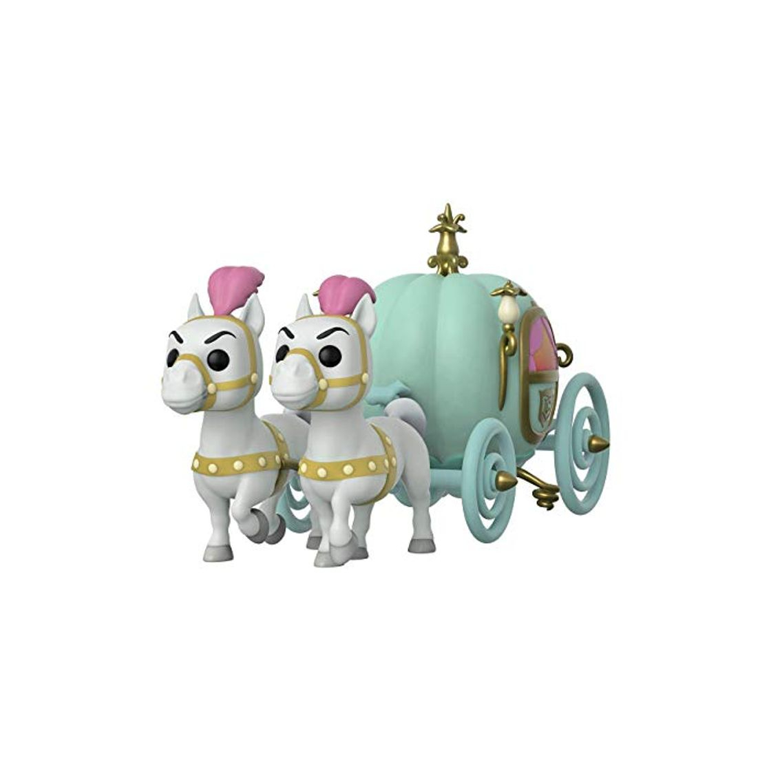 Game Funko- Pop Town: Cinderella-Carriage w/Fairy Godmother Collectible Toy, Multicolor