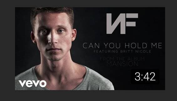 Canción NF - Can You Hold Me (Audio) ft. Britt Nicole - YouTube