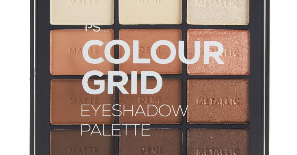 Fashion Paleta sombras olhos PS Pro Colour Grid tons castanhos | Cosméticos