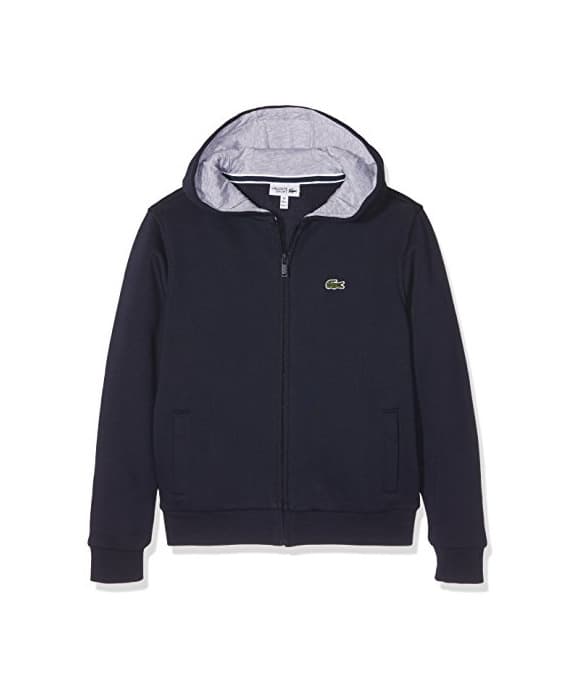 Moda Lacoste Sport SJ2903 Sudadera con Capucha, Azul