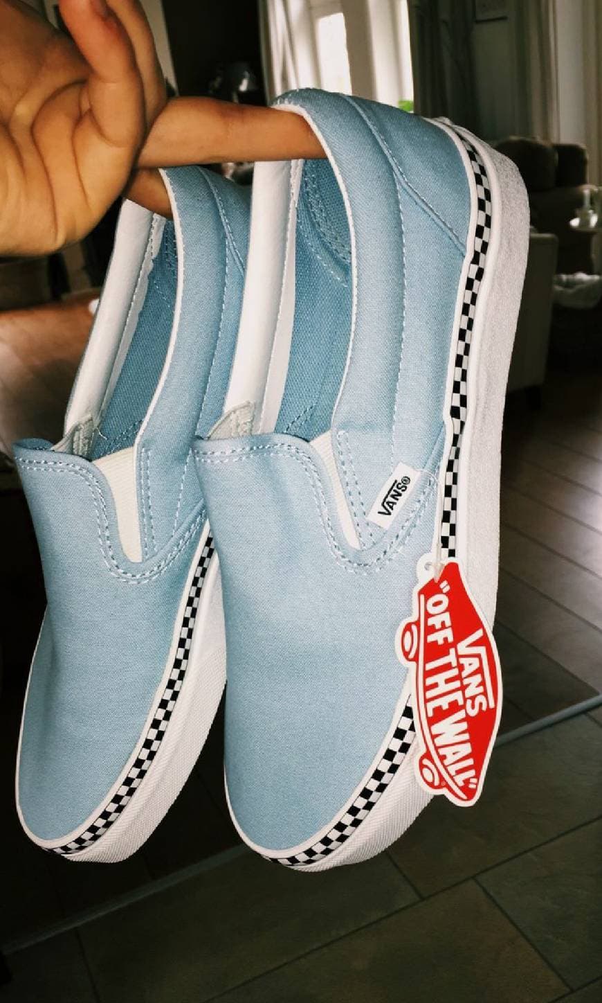 Producto vans check foxing slip on cool blue