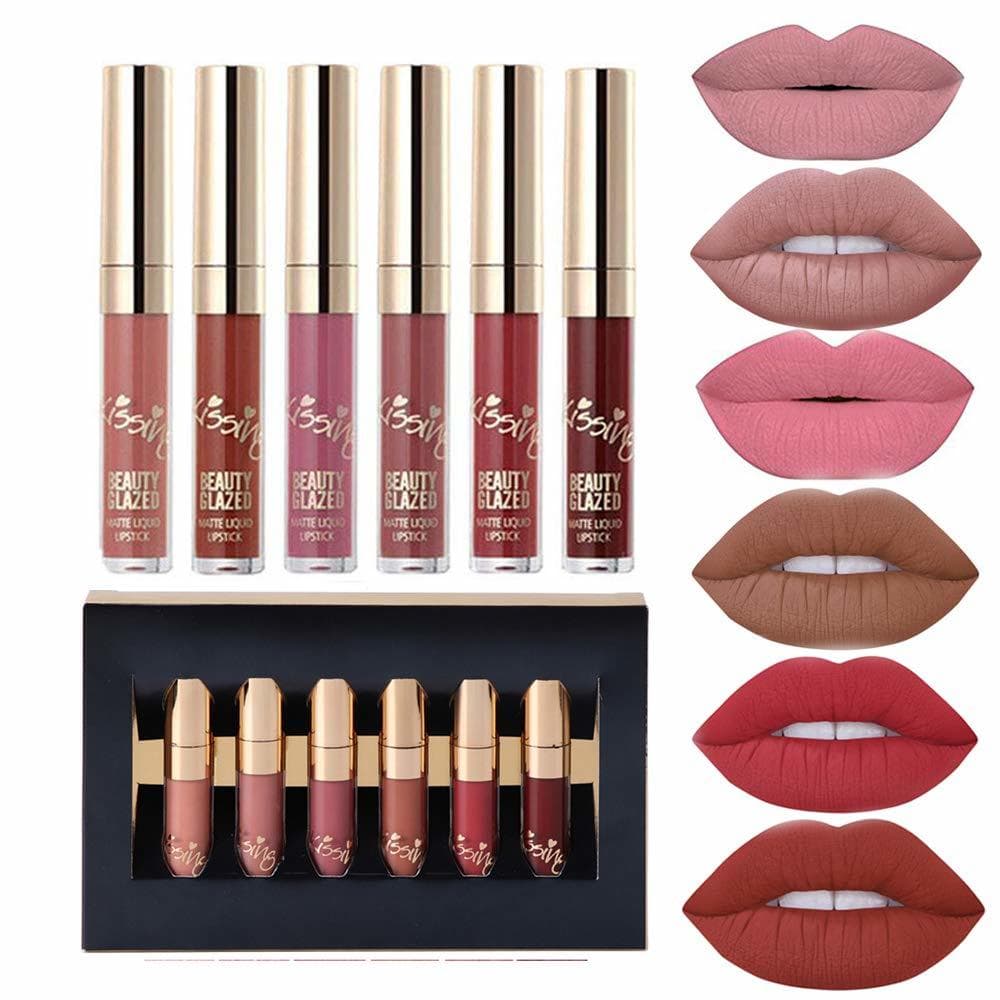 Producto 6Pcs Matte Velvety Liquid Lipstick Matte Liquid Lipgloss