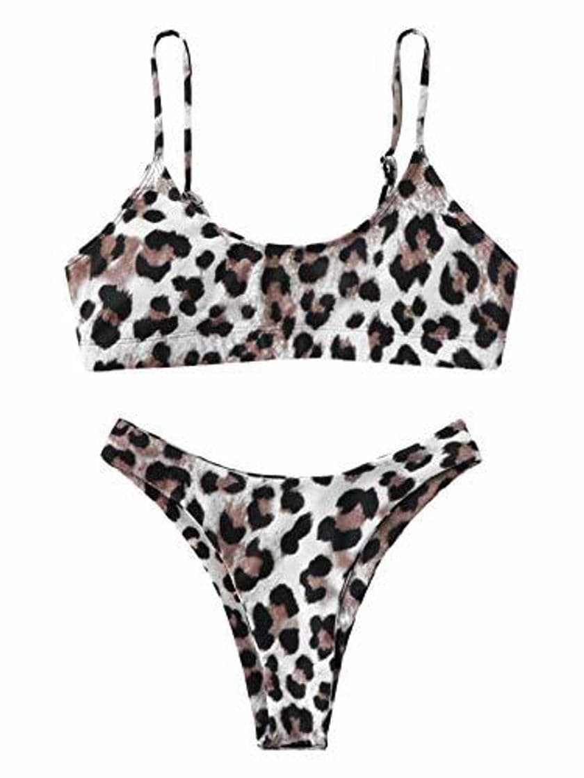 Moda SOLY HUX Mujer Conjunto De Bikini de Leopardo