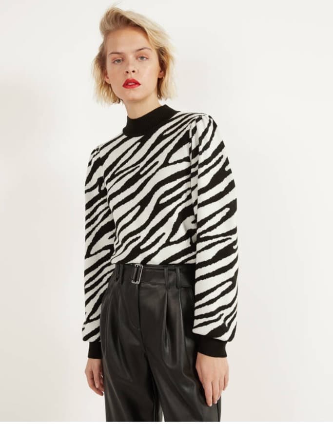 Producto Sweater de zebra com manga com volume