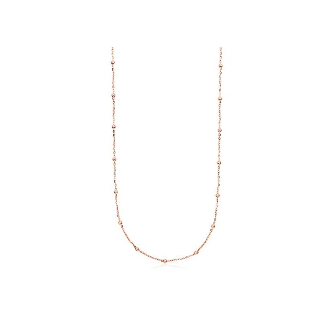 Fashion TOUS Gargantilla Chain de Plata Vermeil Rosa con Bolas intercaladas