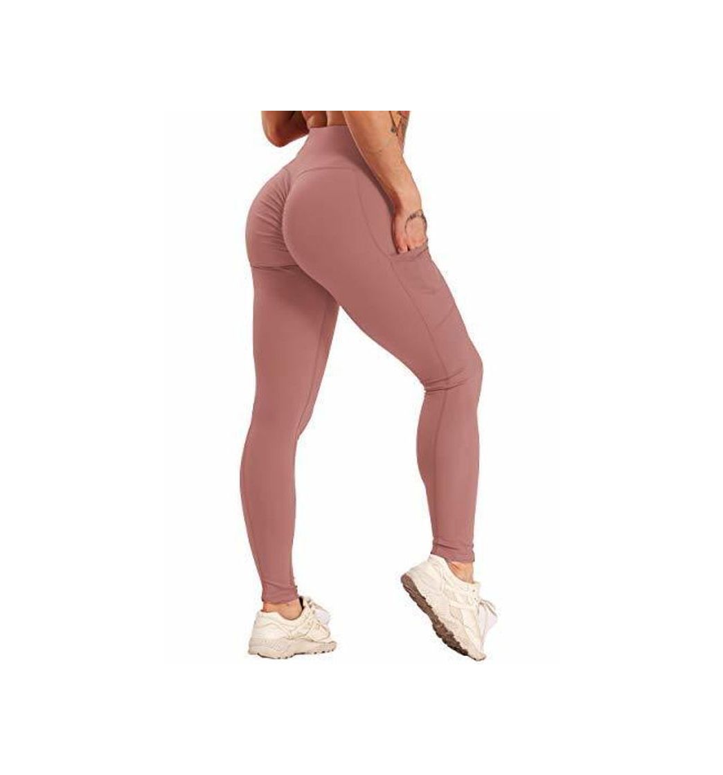 Producto FITTOO Mallas Leggings Mujer Pantalones Deportivos Yoga Alta Cintura Elásticos Transpirables Rosa