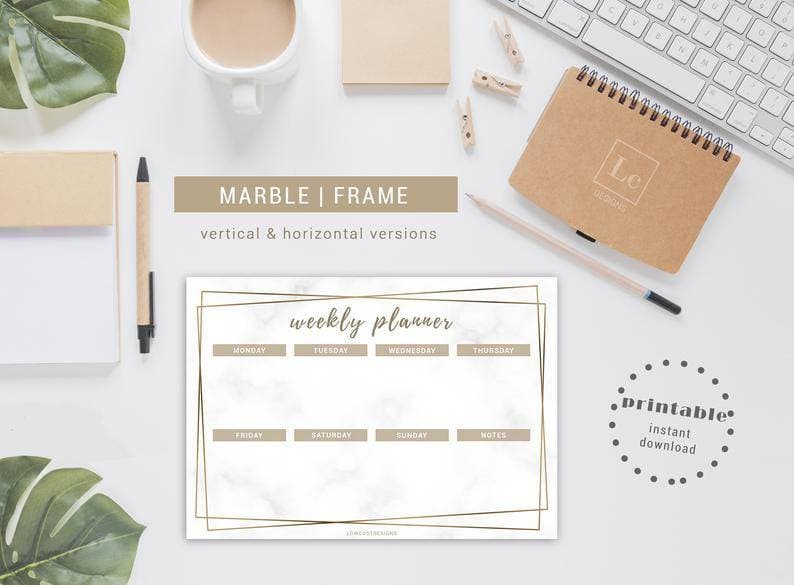 Product Printable Weekly Planner