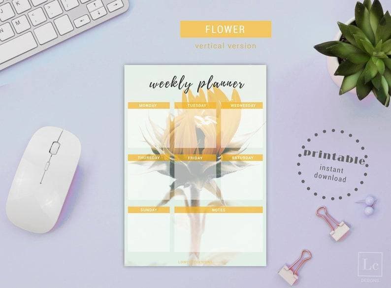 Product Flower Weekly Planner