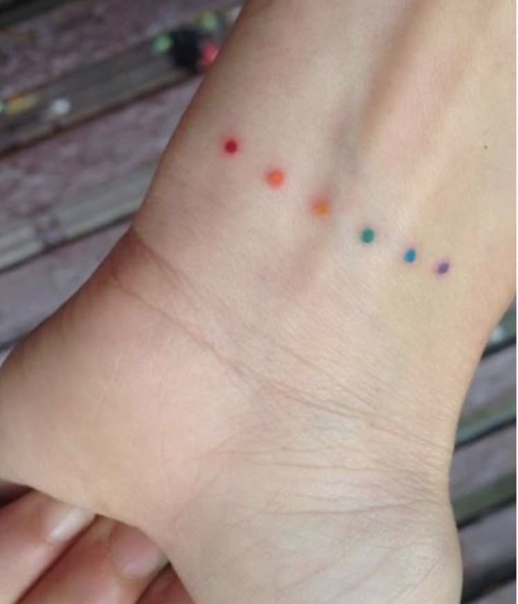 Fashion Rainbow Tattoo