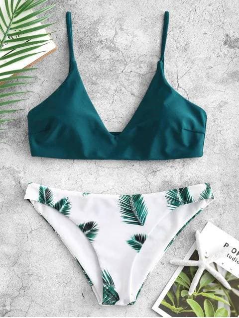 Producto ZAFUL Floral Leaf Print Bikini Set 