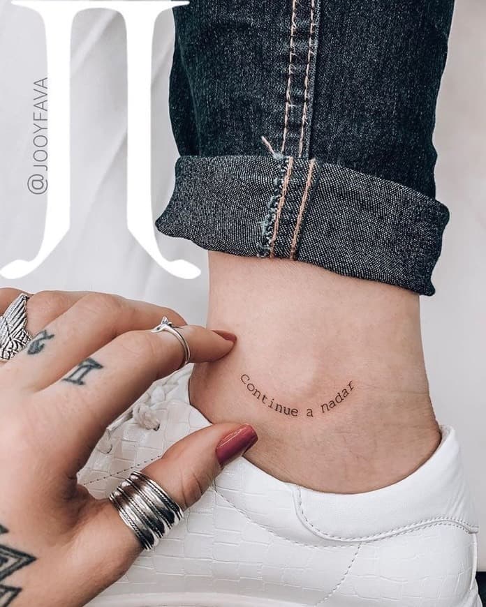 Fashion Tatuagem frase pequena 