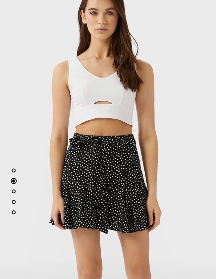 Fashion Skort fluida com estampado 